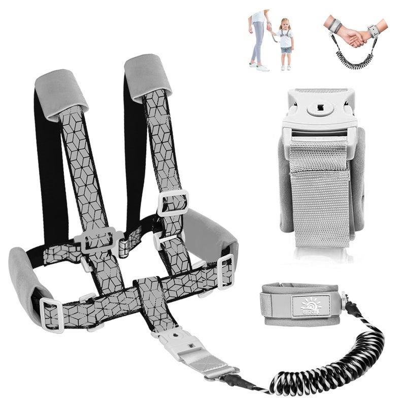 WSZCML Toddler Leash for Walking, Toddler Safety Harnesses Leashes, Safety Harness with Lock for Kids, Anti Lost Wrist Link for Toddlers ，Upgrade with Reflective Tape Liner（6.5ft）for Kids - Image 1